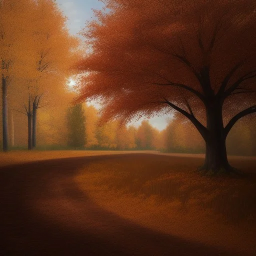 , Autumn, ,land,dirt, Tree,