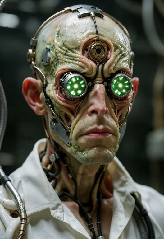 This Is A Highly Detailed Depiction Of A Futuristic, Cyberne...