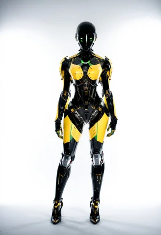 Masterpiece, Best Quality, Whiteember, Jamaican Woman, Robot... — SDXL AI Prompt: masterpiece, best quality, WhiteEmber, Jamaican woman, robot made of black metal...
