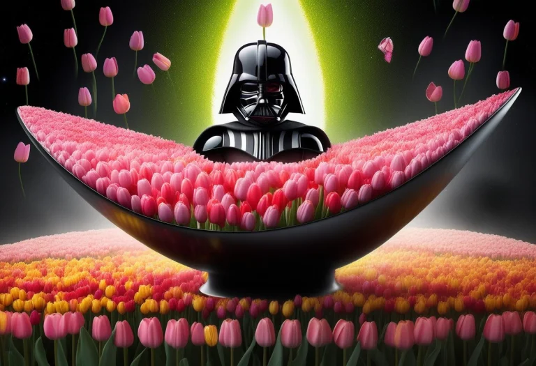 Epic Cinematic Scene Of Darth Vader Surfing Through Space On...