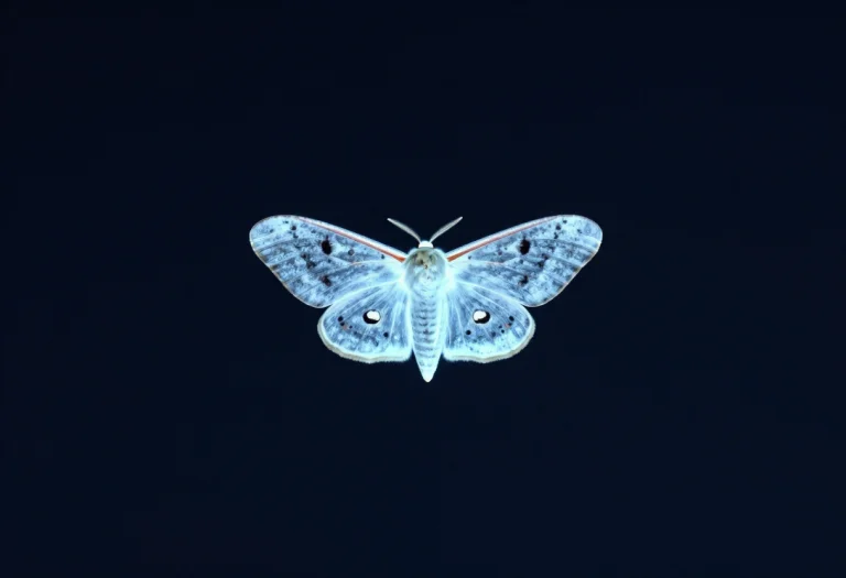 A Moth The Size Of A Sail Crossing The Moon, Minimalist Styl...