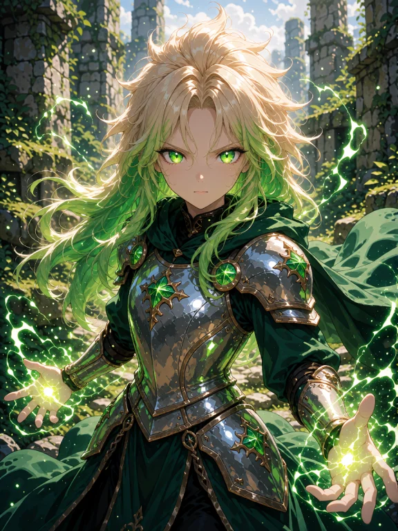 A Vibrant Anime Key Visual Featuring Terra Branford From Fin...