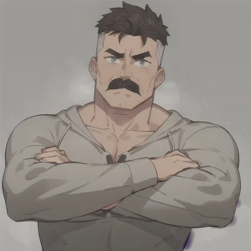 Man,loraomnimanv20.6, Mustache, Muscular, Flexing Muscules,...