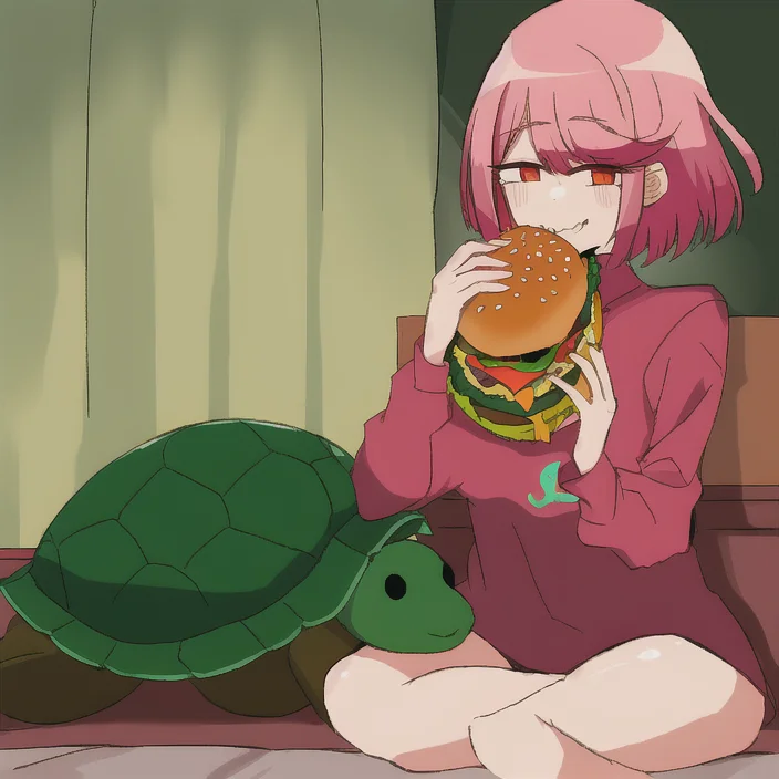 1girl, Dark Room, , Jaggy Lines, Oekaki, Lorashittyoekakijag...