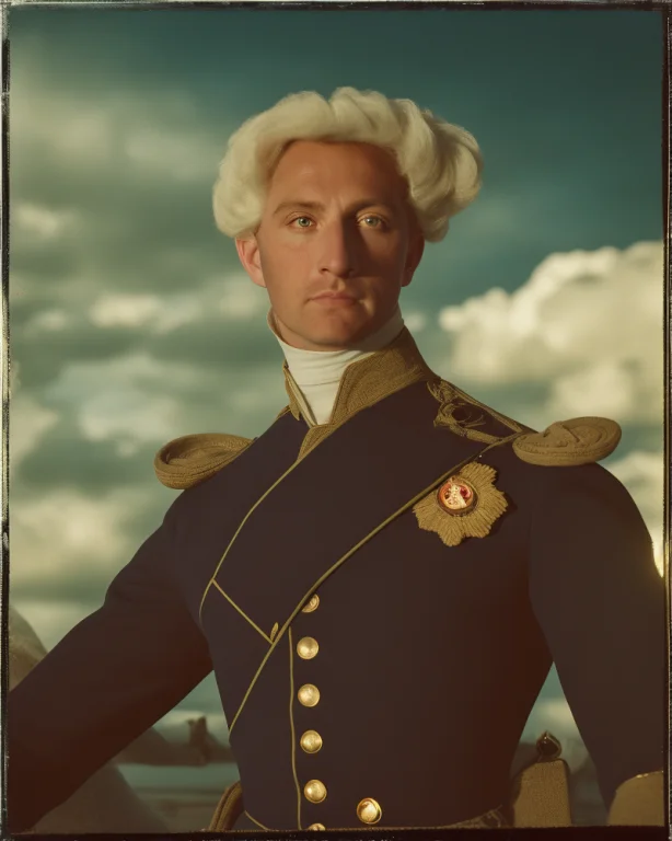 Analog Style, Photo Of A Caucasian Man Wearing 19th Century...