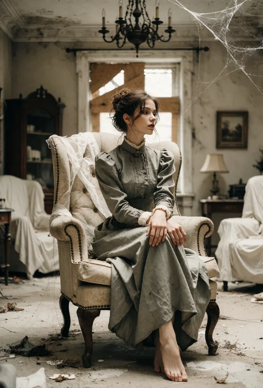 A Refined, Atmospheric Fine-art Shot Of A Young, Beautiful W...