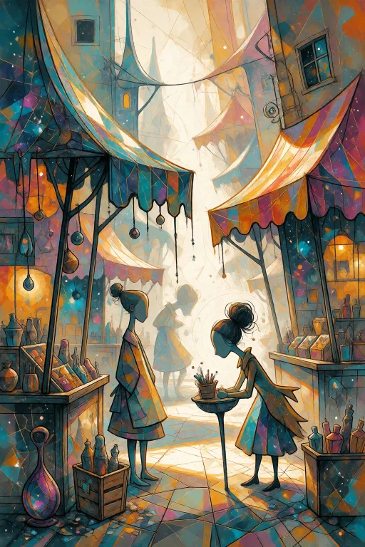 Strangedaal. An Imaginative Marketplace Floating Among Stars...