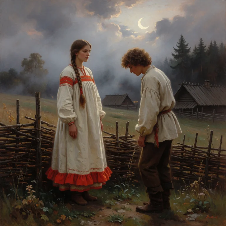 A Cinematic, Painterly Scene Inspired By Classic Russian Fol...