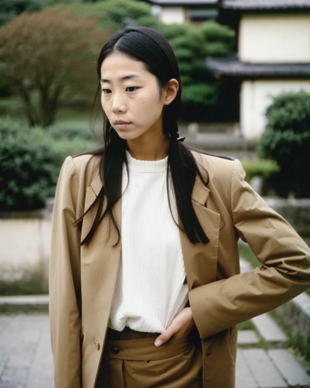 Color Film Photograph, Japanese Woman, Brown Eyes Lora80s Ja...