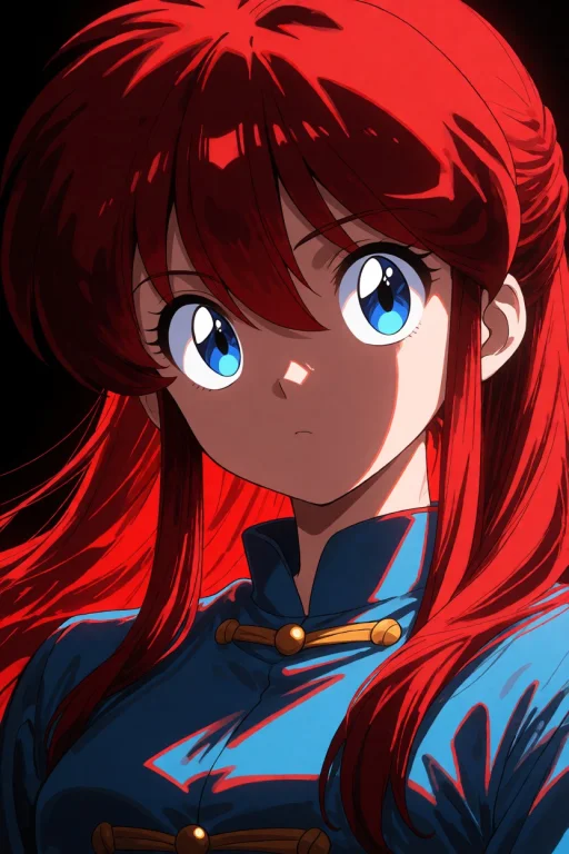 Anime-style, Dramatic Chiaroscuro Lighting, High Contrast, C...