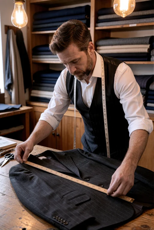 A Middle-aged Tailor With Short Brown Hair And A Short Beard...