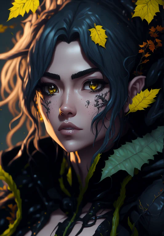 Elven Lady Standing In A Forest, Astounding Figure, Cletic S...