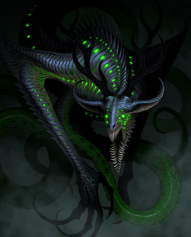 Subject And Action A Massive, Eldritch Abomination Floats Ce...