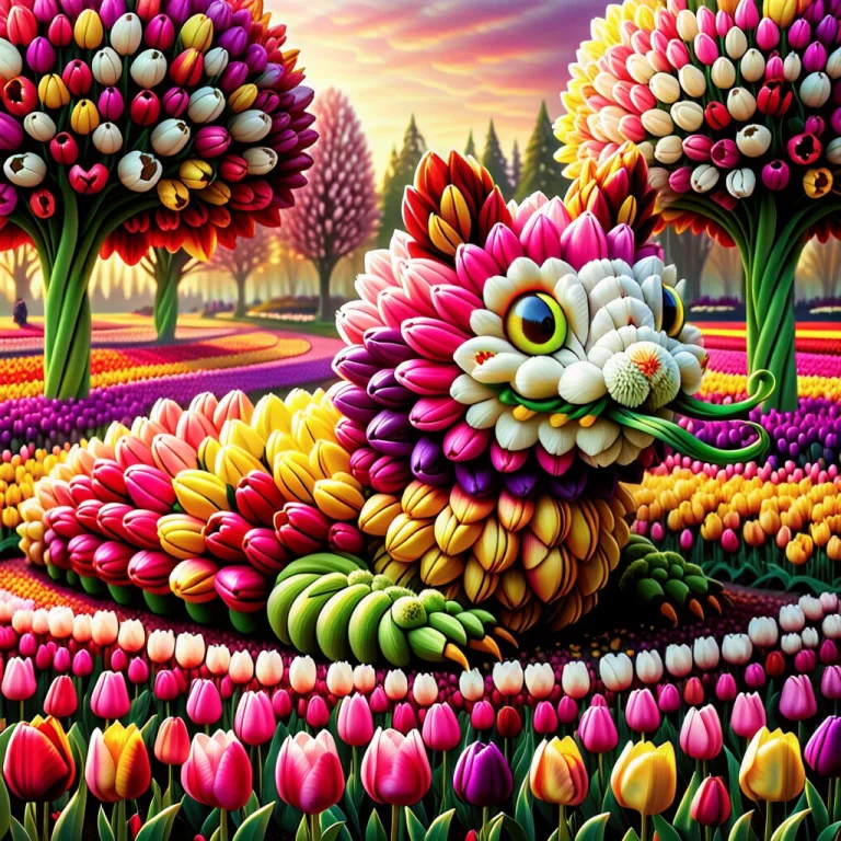 Jaynl-tm, Made Of Tulips, An Enormous Adorable Caterpillar M...