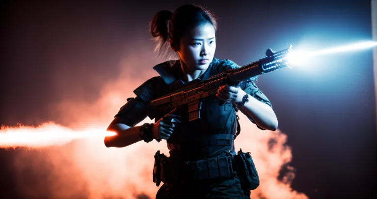 Syberart Create A Dramatic And Action-packed Portrait Of A Y...