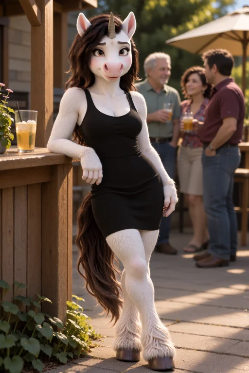 Tesslora At An Outdoor Summer Patio Party At Golden Hour, We...