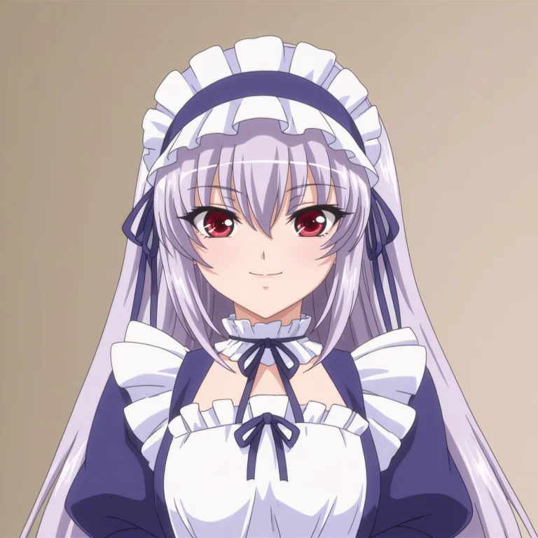 Nir-oppainoouja48, 1girl, Solo, Purple Hair, Grey Hair, Long...