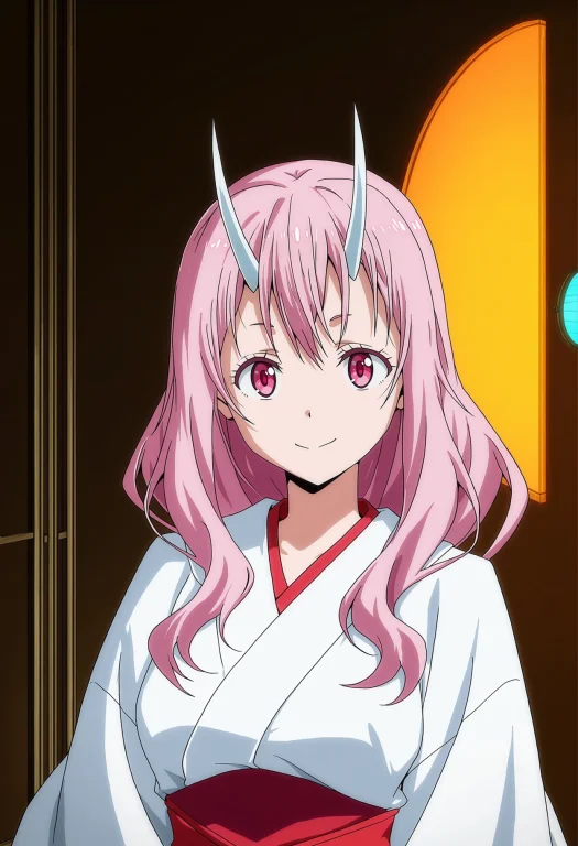 Shuna, Solo, Long Pale Pink Hair, Pink-red Eyes, Two Smooth...