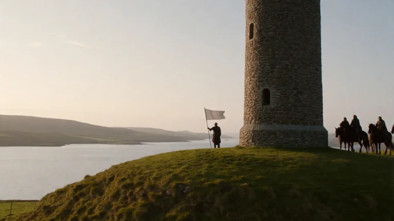 Gmthrnsssn2, A Lone Figure Stands Atop A Grassy Hill Beside...