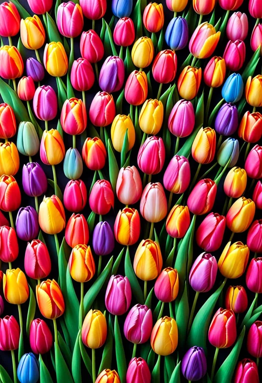 Wallpaper Style, Abstract, Colorful, Jaynl-tm, Made Of Tulip...