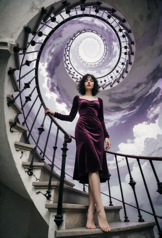 A Bold, Hypnotic Surreal Shot Of A Young, Beautiful Woman, P...
