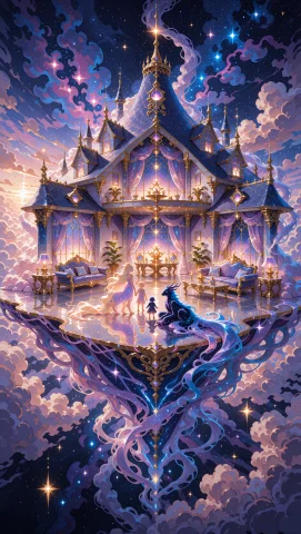 In A Realm Of Otherworldly Wonder, An Enchanting Abode Mater... — Stable Diffusion AI Prompt: In a realm of otherworldly wonder, an enchanting abode materializes, its very es...