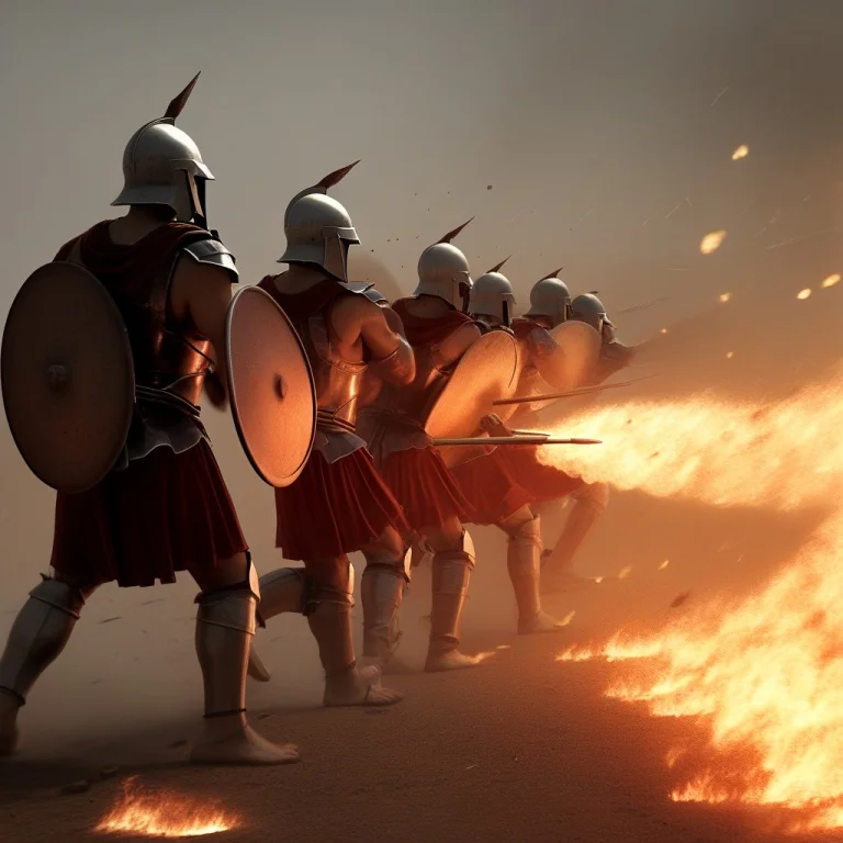 Spartans Fighting Taking Heavy Fire From Enemy Soldiers.