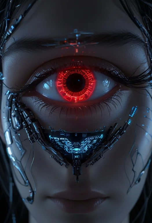 Whiteember. Sleek  Glossy ,white  Red Glow ,tech. A Futurist...