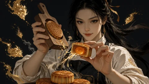 Krea2liujinstyle, Eastern Ink-wash Concept Art, An Artisan P... — Stable Diffusion AI Prompt: krea2_liujin_style, eastern ink-wash concept art, an artisan pastry maiden with...