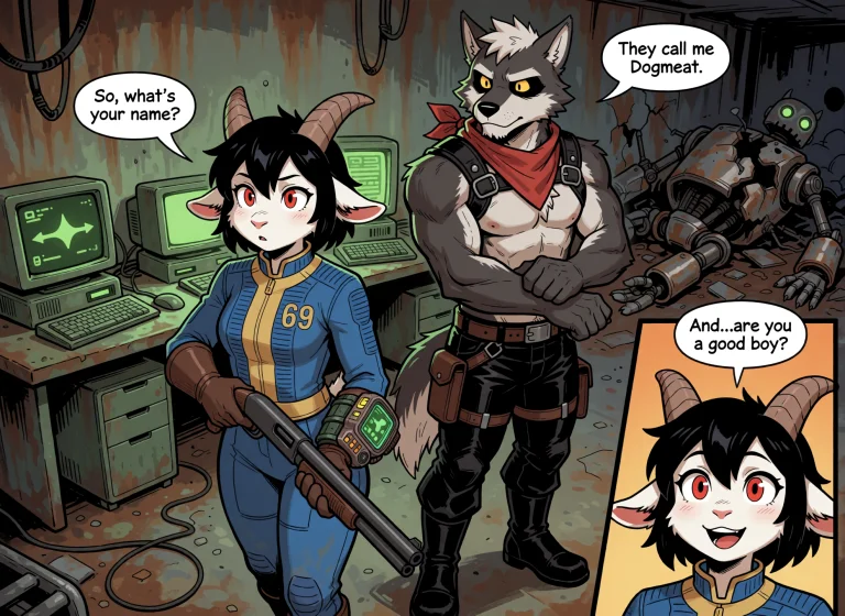 A Detailed Digital Comic In Two Panels The Scene Is A Room I...