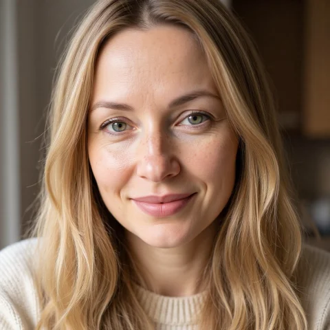 An4st4sia Woman, Oval Face, Grey-green Eyes, Light Freckles,... — FLUX AI Prompt: an4st4sia woman, oval face, grey-green eyes, light freckles, wheat-blonde hair,...
