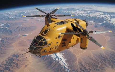 This Is A Depiction Of A Futuristic, Yellow, Spacecraft Flyi... — Stable Diffusion AI Prompt: This is a depiction of a futuristic, yellow, spacecraft flying high above the Ea...