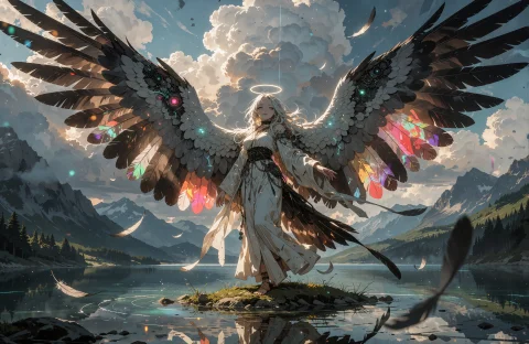 Style Medium High-end Cinematic Digital Painting Blending M... — Stable Diffusion AI Prompt: Style & medium: High-end cinematic digital painting blending mythic fantasy illu...