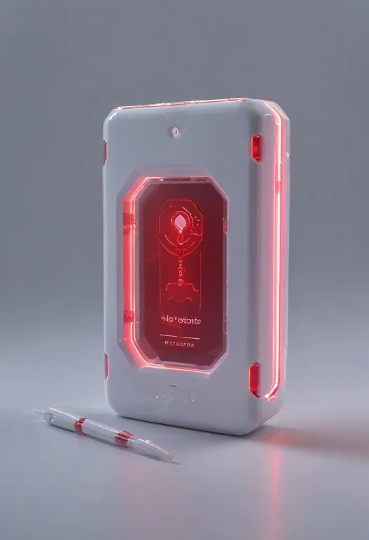 Whiteember. Sleek  Glossy ,white  Red Glow ,tech. Devices Vi...