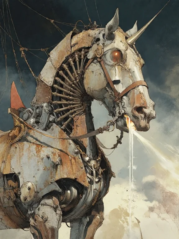 Bradhamel Art Style. A Massive, Intricately Detailed Mechani...