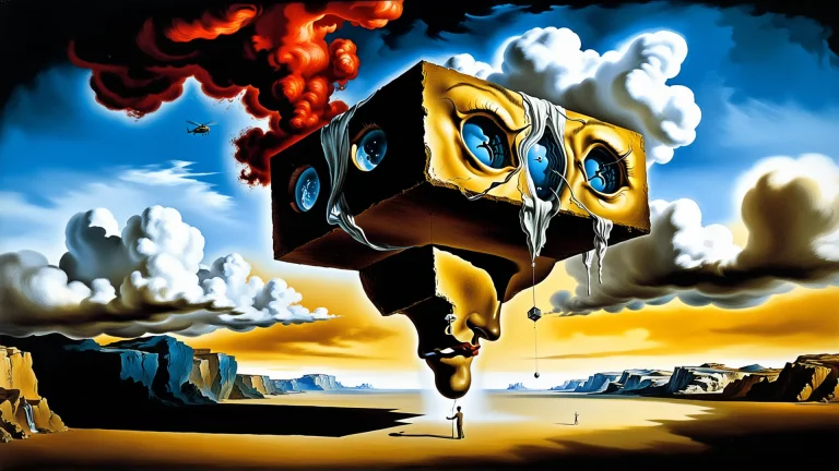 Lorad4lixl0.6salvador Dali Visionary Landscape Painting, An...