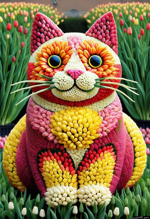 Masterpiece, Jaynl-tm, Made Of Tulips, A Fat Cat