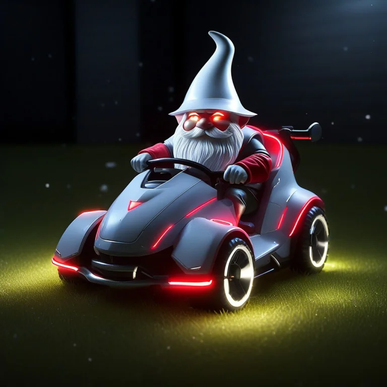 Whiteember, A Garden Gnome Mowing The Lawn, Reimagined In Th...