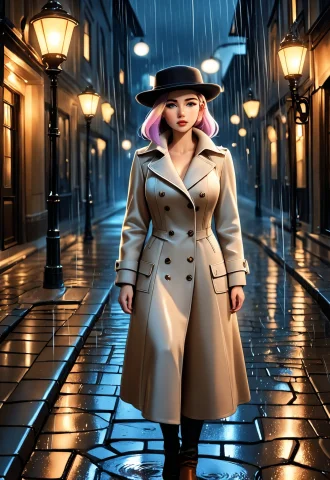 Woman Closeup, A Female Figure Walking Through A Foggy Victo... — Stable Diffusion AI Prompt: woman closeup, A female figure walking through a foggy Victorian street at night...