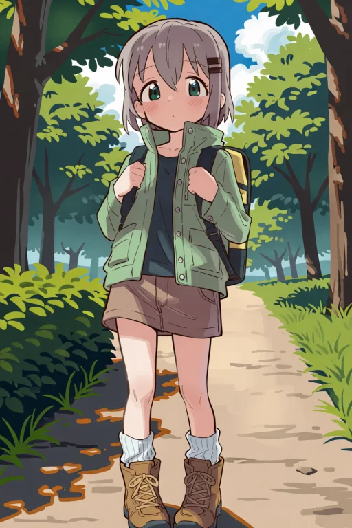 Kagimushi, 1girl, Yukimura Aoi, Yama No Susume, Backpack, St...