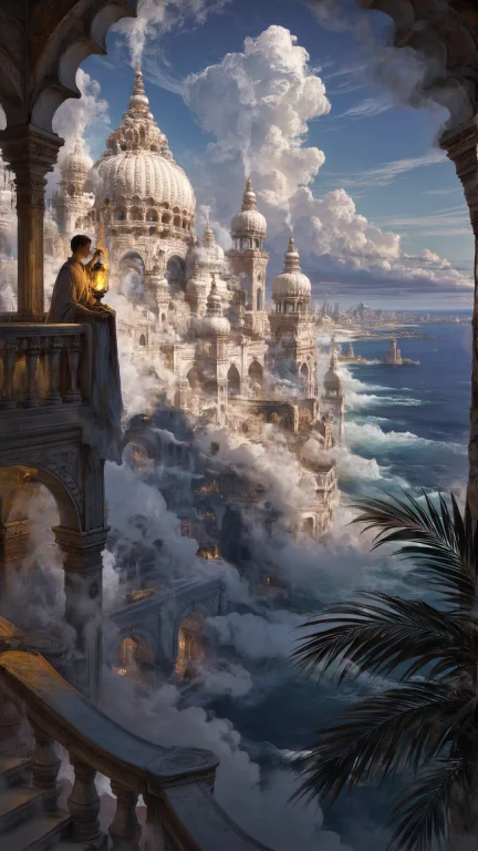An Ivory-domed Mirage City Rises Above A Slow Tide Of Ultram...