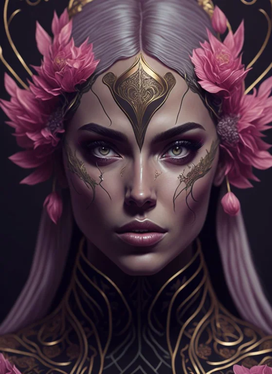 Symmetry1.1 Portrait Of Floral1.05 A Woman As A Beautiful Go...