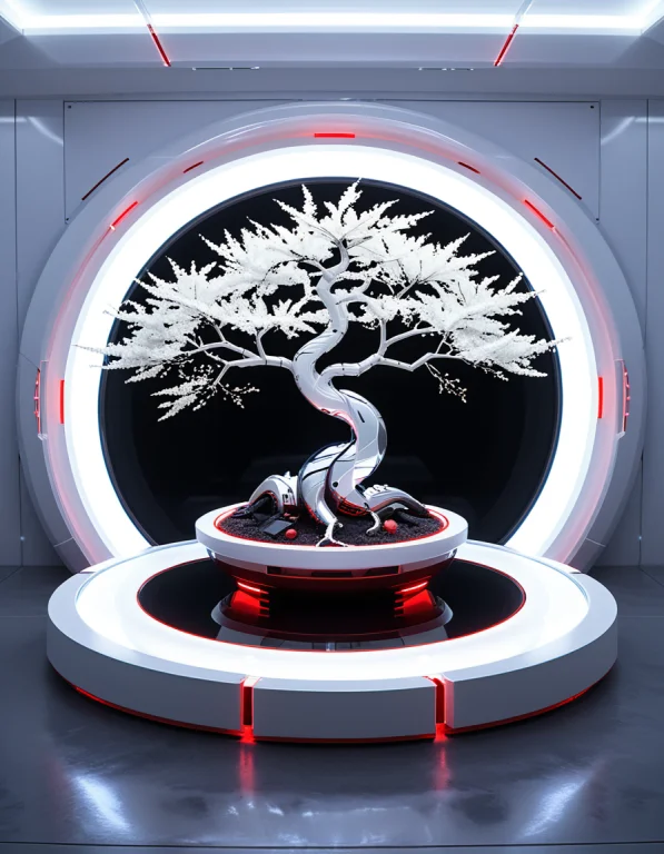 7. Enormous Bonsai Tree Completely Transformed Into Whiteemb...