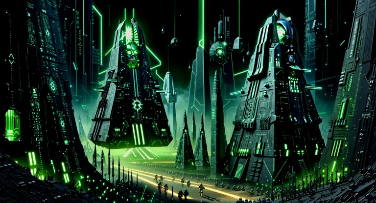 Necron, Electricity, Green Glow, Green Theme, Wmcyber,necron...