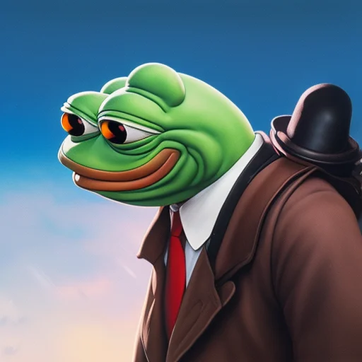 Pepefrog, Portrait Of A Deliriously Happy And Screaming Kerm...