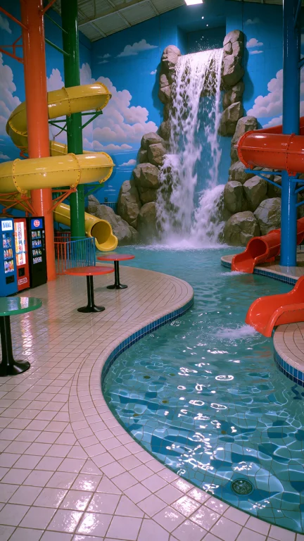 Dcl1m1nal. Medium-long Eye-level View Of A Colourful Indoor...