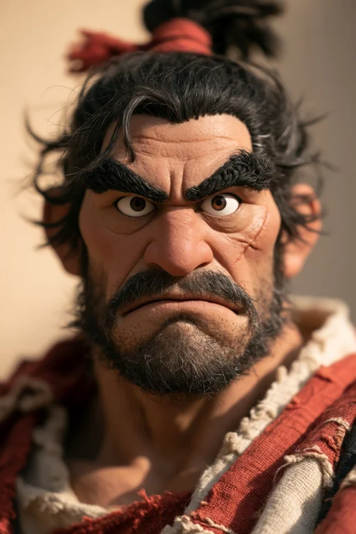 Midjourney A Close Up Claymation Style Puppet Portrait Of A...