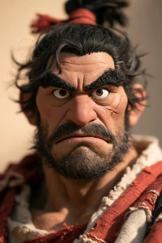 Midjourney A Close Up Claymation Style Puppet Portrait Of A... — Stable Diffusion AI Prompt: midjourney a close up claymation style puppet portrait of a gruff looking man wi...