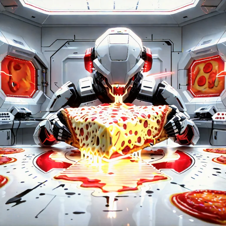 A Giant, Sticky, Cheese-covered Pepperoni Pizza Slice, Morph...