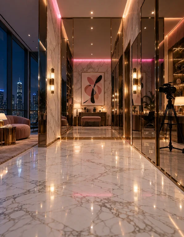 Cr34t0r L0ft, Photorealistic Mirrored Penthouse Hallway, Tal...